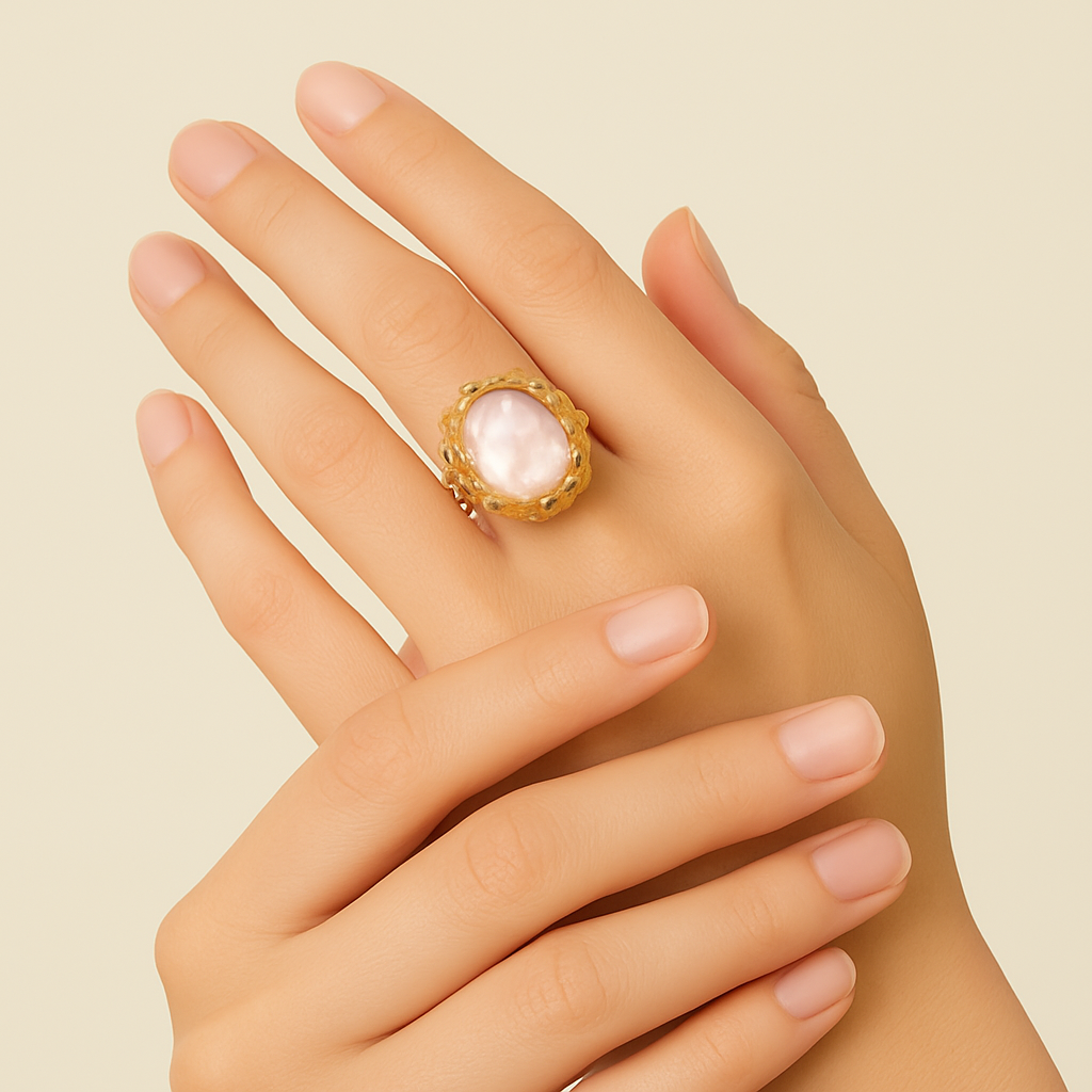 Baroque Pearl Crown Ring